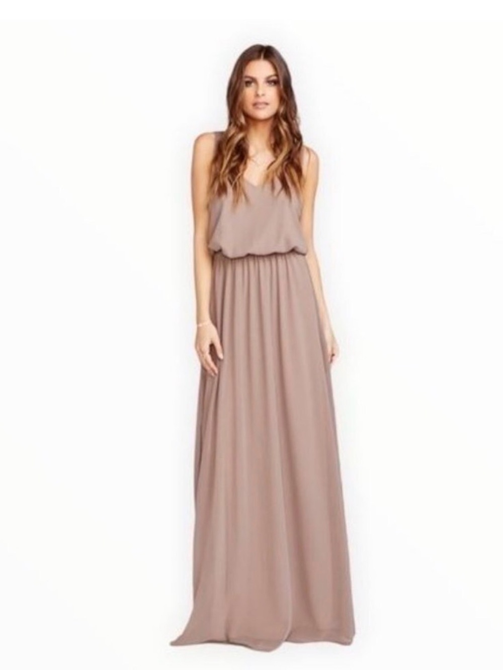 Show Me Your Mumu Kendall Maxi Dress Dune Chiffon size xs